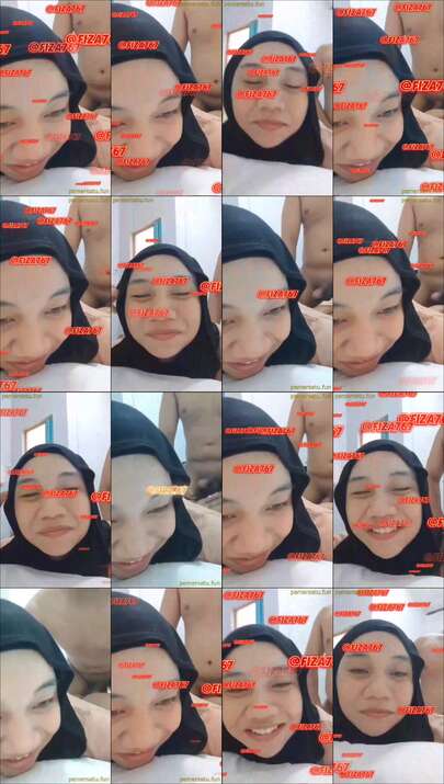 hijab cakep dientot dari belakang senyum