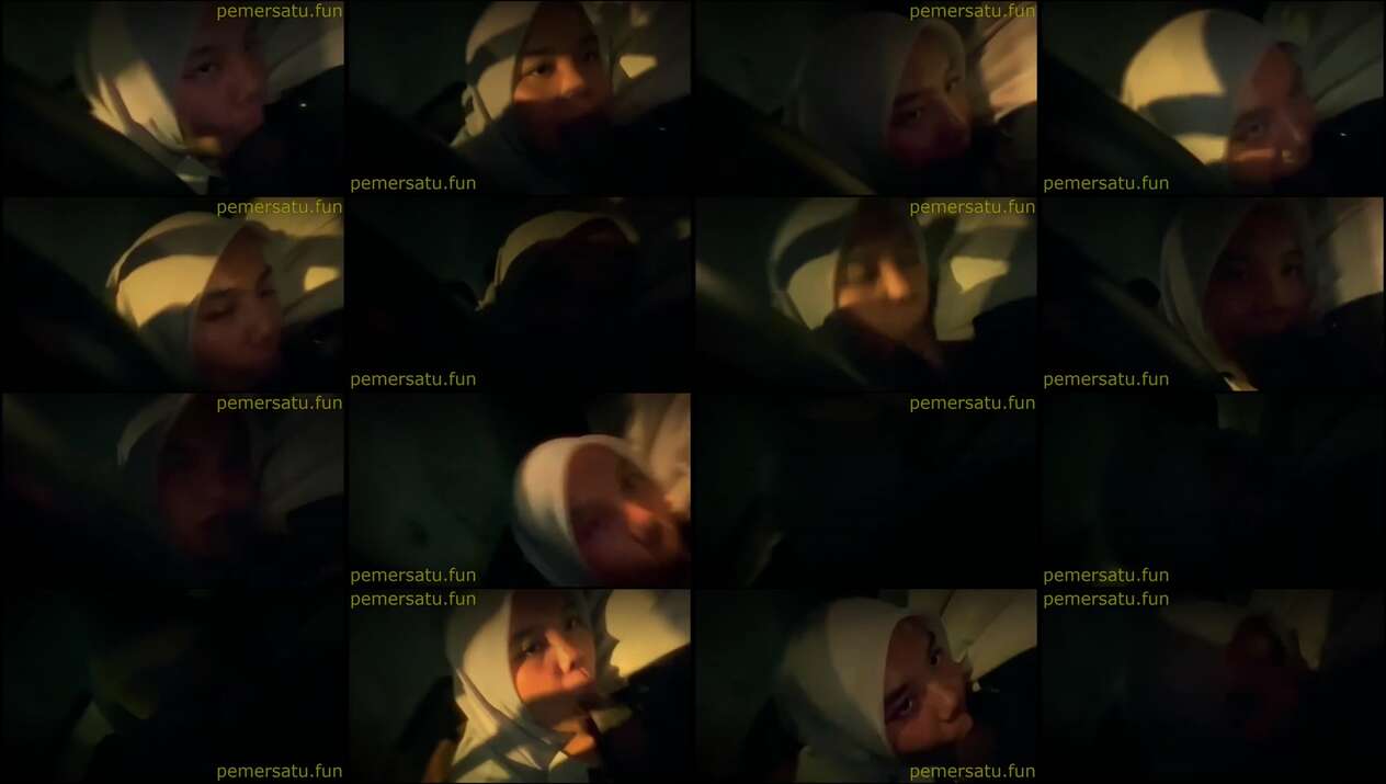 jilbab nyepong dimobil