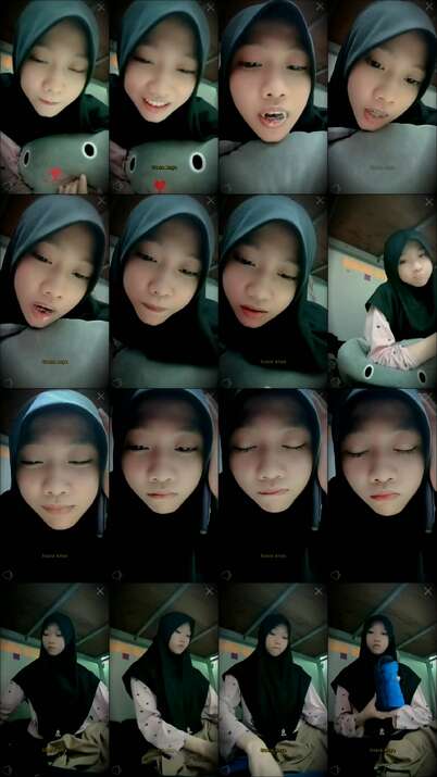 Hijab cantik main ludah