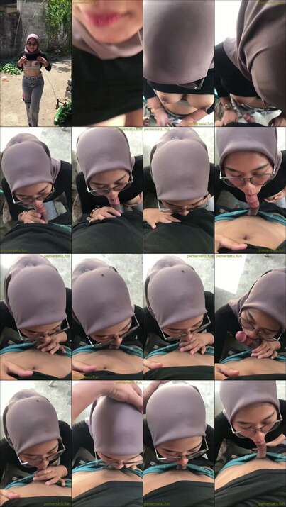 jilbab coklat baju hitam viral pacaran sepong ngentot (1)