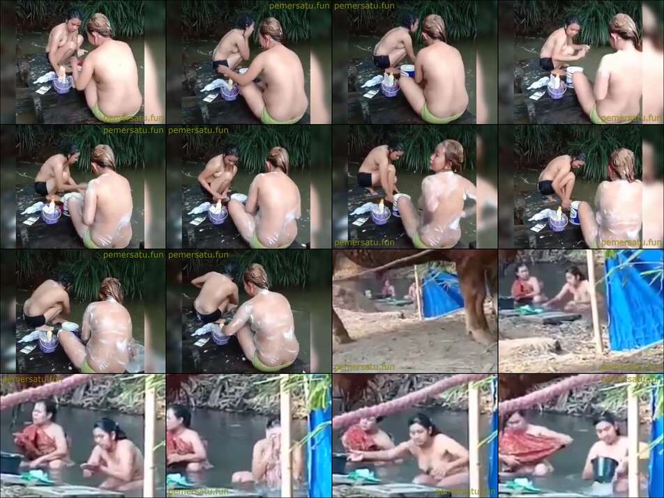 rekam saat mandi outdoor di sungai