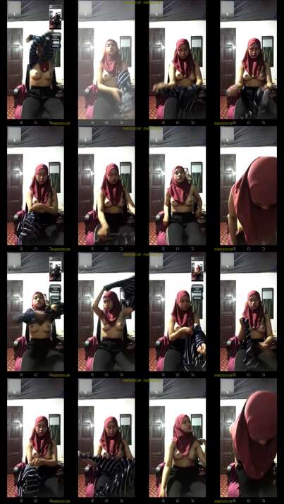 record screenshot hijab merah vcs buka baju