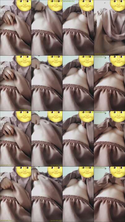 hijab coklat 18yo spill toket mulus gede