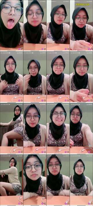 jilbab cantik berkacamata terlihat lugu padahal colok memek