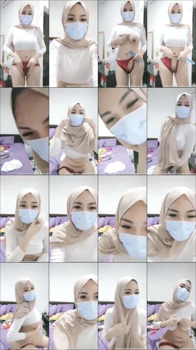 hijab sexy lancap colok memek part (1)