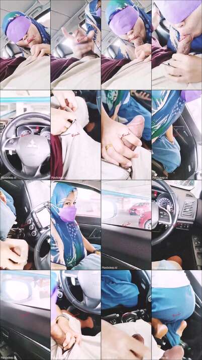 jilbab biru sepong kontol gede supir grab