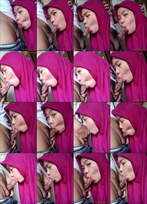 jilbab merah maroon sepong kontol imut