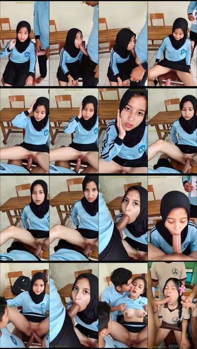 abg seragam 18yo hijab olahraga gangbang di kelas double penetration