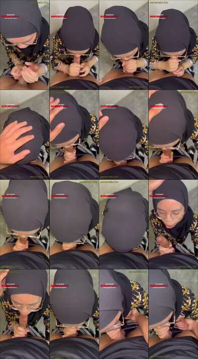 hijab baju batik kacamata emut - Jilbab