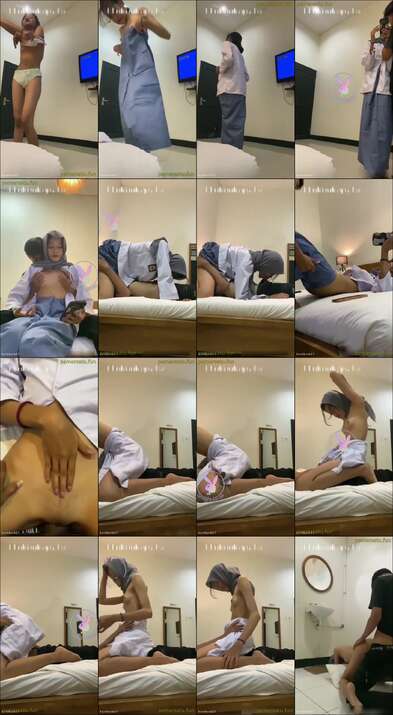 ABG Jilbab SMA Bolos Sekolah Ngewe Di Hotel