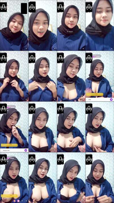 vcs sama kerudung hitam cantik