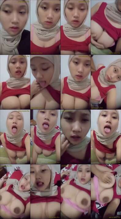 jilbab merah tobrut binal - HIJAB