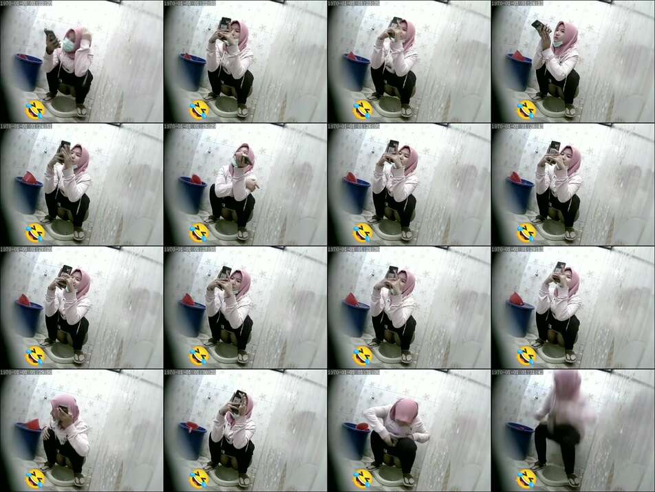 Ngintib Hijab Pipis Toilet Umum