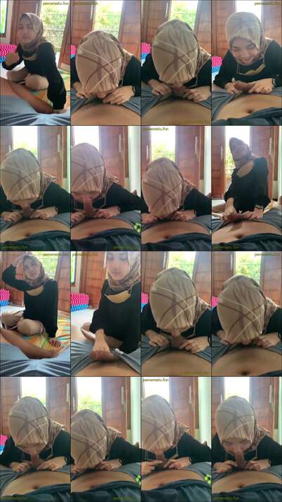 hijab cantik dientot pacar di oyo hotel (1)