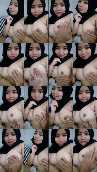 jilbab hitam dimainin toket mulusnya