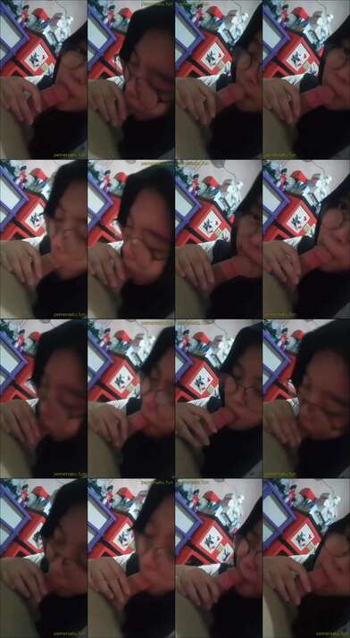 hijab polos kacamata sepong pacar - Hijab