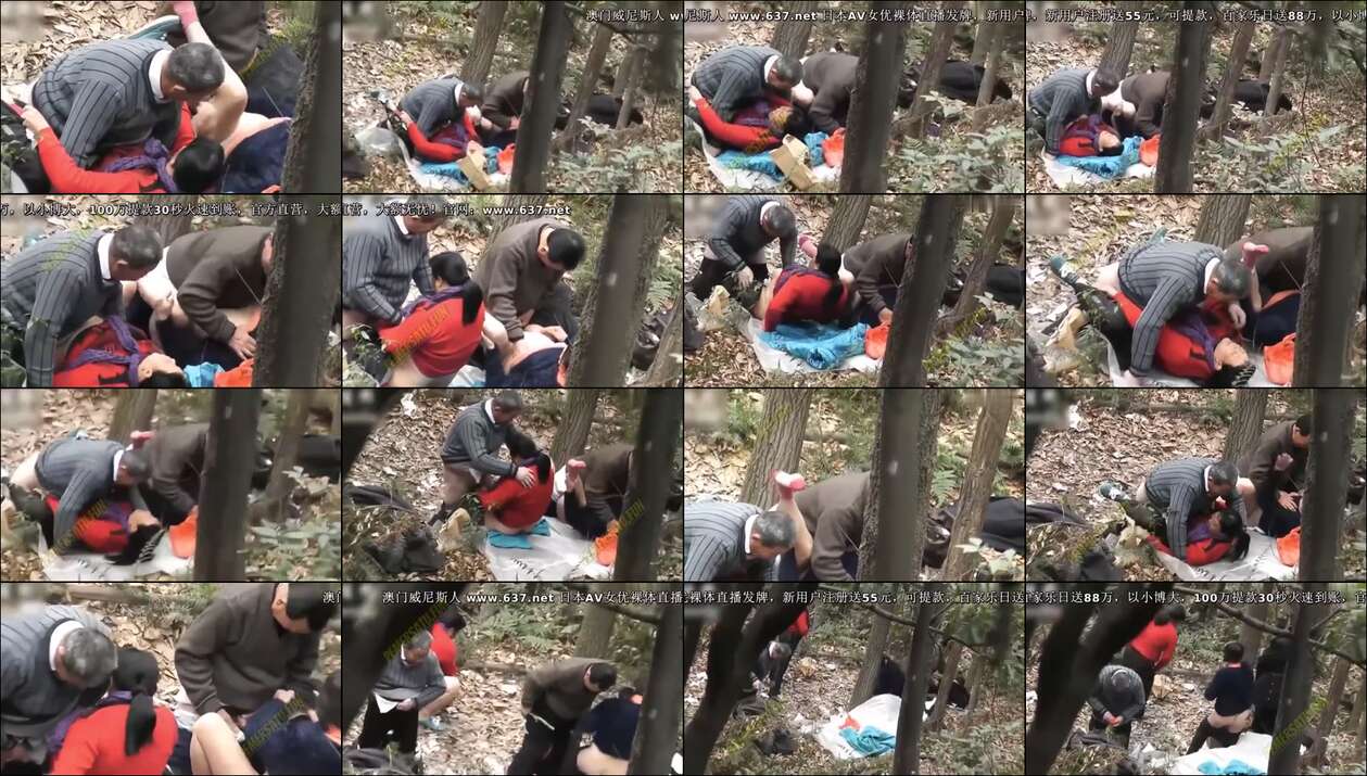 dua pasang kakek nenek ngentot di hutan