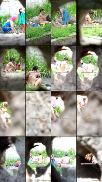 ngintip mandi di outdoor