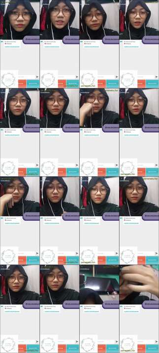 hijab hitam ometv kacamata