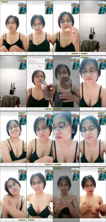 vcs hijab kacamata jembut lebat rambut pendek (1)