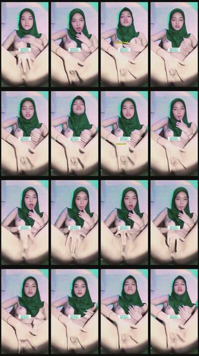 jilbab hijau cantik pamer colok memek sempit (2)
