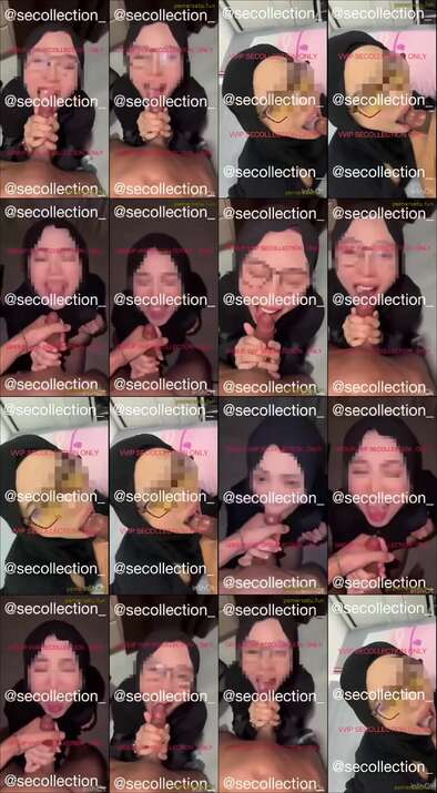 kompilasi jilbab hitam kacamata sepong kontol