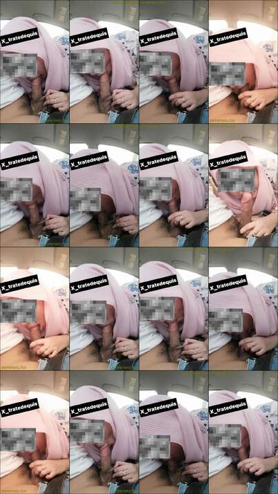 hijab sange sepong kontol di mobil