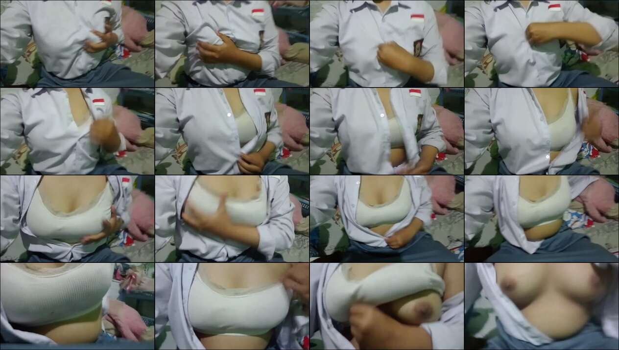 24  Abg sma baru pulang belajar malah pamer tetek