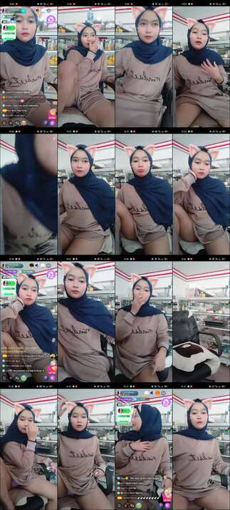 Hijabers disuruh jaga warung malah live pamer Memek