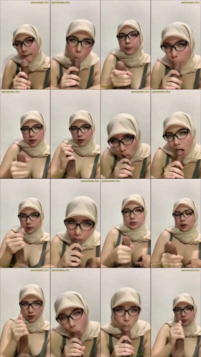 13 Hijab Cantik Ngelayanin Suami Temen, Beautiful Hijab Girl Serving her Friends Husband