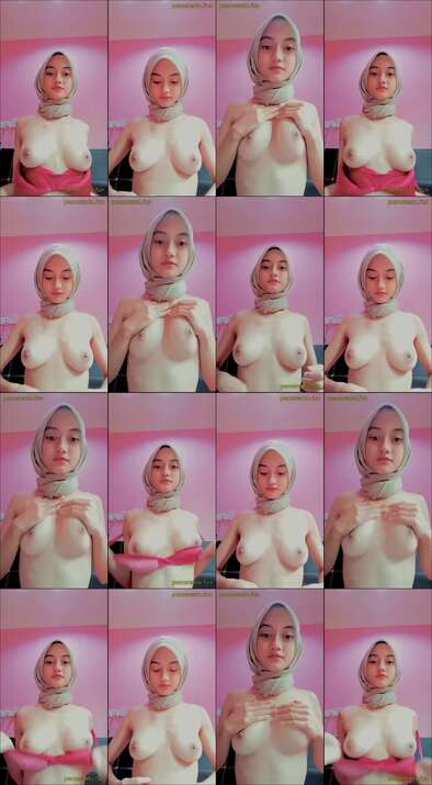 hijab abg 18yo bh pink mulus