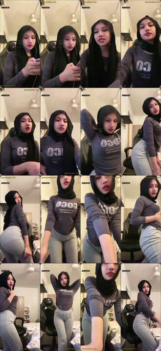 jilbab hitam joget tiktok