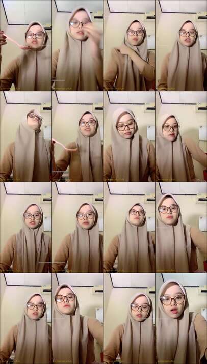 jilbab coklat ga sengaja spill toket