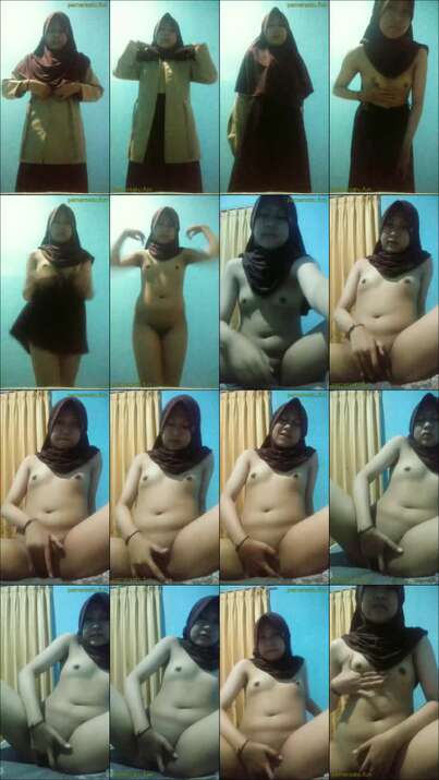 abg 18yo jilbab coklat pramuka sange parah
