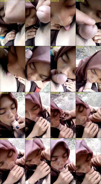 jilbab abg 18yo sepong kontol diluar rumah