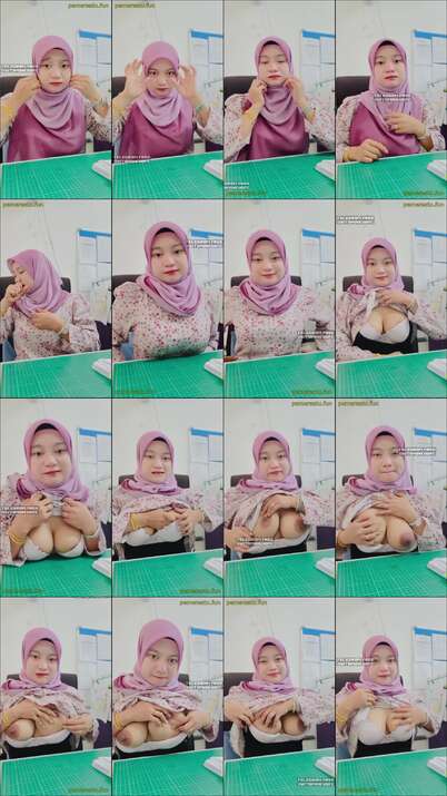 Hijab Pamer susu di kantor - Hijab