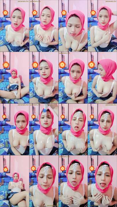 miss sherly abg 18yo pakai hijab pink (2)