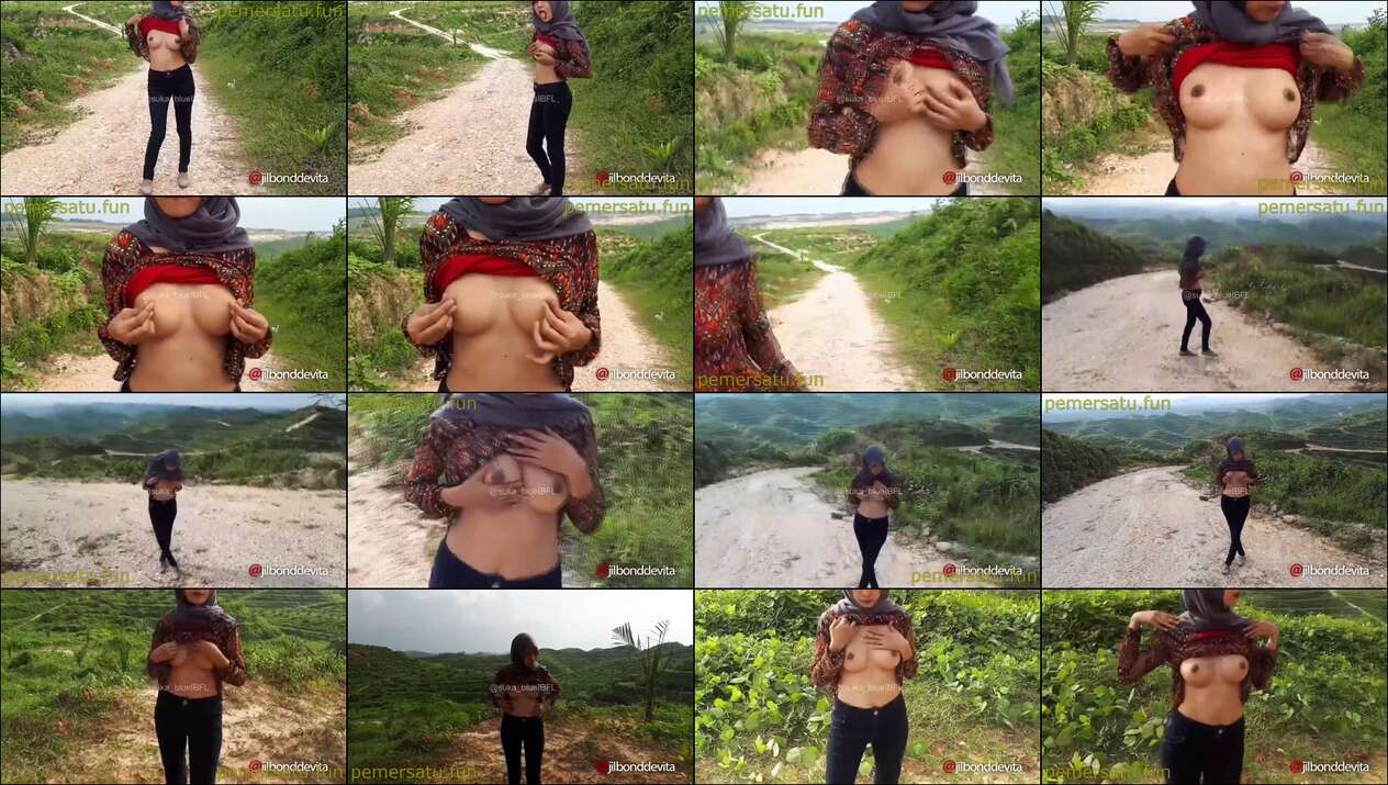 jilbab colmek outdoor pakai hijab