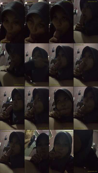 abg hijab main gelap gelapan