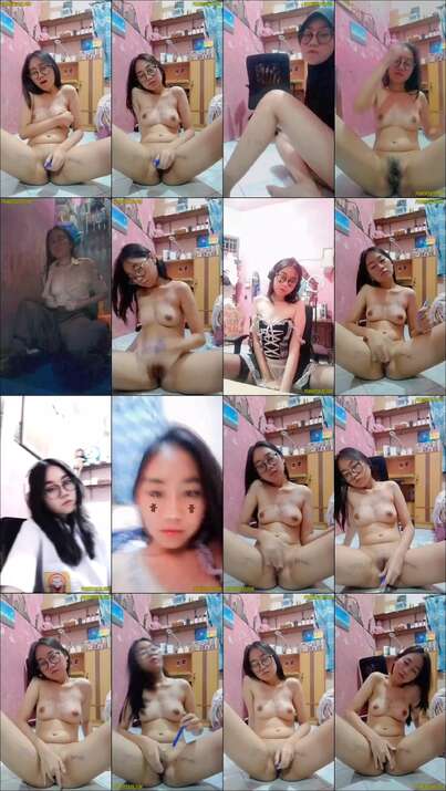 hijab chindo kurus kacamata 18yo sange colmek fulldur
