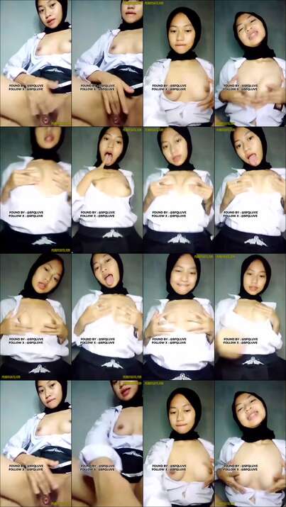 hijab hitam seragam 18yo sange sepong (1)