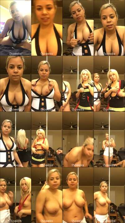 vhiles and shelbygirlxo play on stripper pole